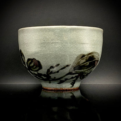 Iron-Painted Sankirai Tea Bowl / Japanese-Style Rocks Glass by Takeda Toshio, Pupil of Living National Treasure Tamura Koichi, Artist Represented in the Collection of The National Museum of Modern Art, Kyoto #503