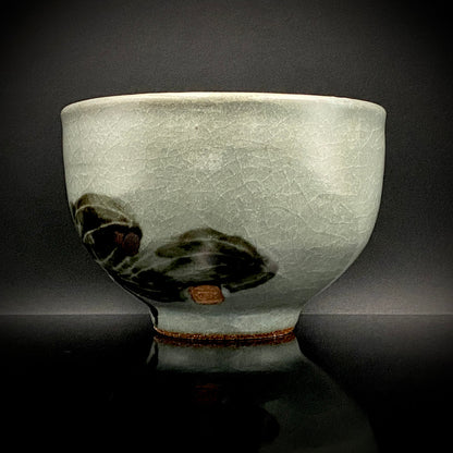 Iron-Painted Sankirai Tea Bowl / Japanese-Style Rocks Glass by Takeda Toshio, Pupil of Living National Treasure Tamura Koichi, Artist Represented in the Collection of The National Museum of Modern Art, Kyoto #503