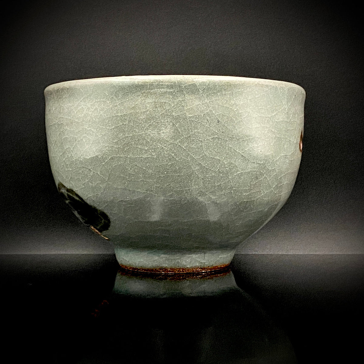 Iron-Painted Sankirai Tea Bowl / Japanese-Style Rocks Glass by Takeda Toshio, Pupil of Living National Treasure Tamura Koichi, Artist Represented in the Collection of The National Museum of Modern Art, Kyoto #503