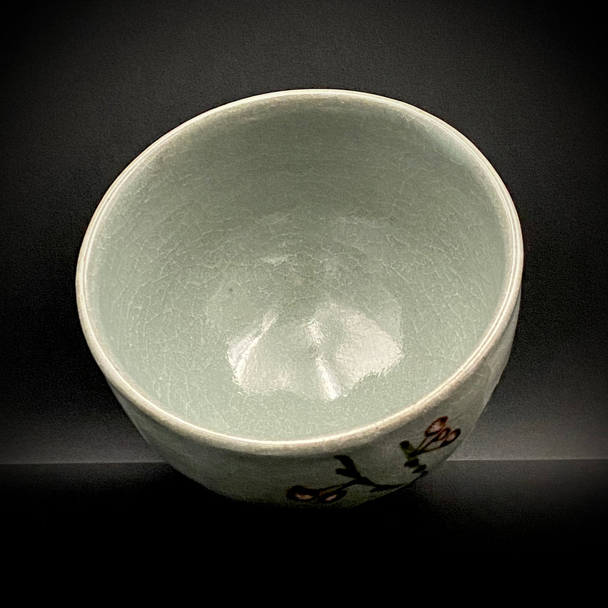 Iron-Painted Sankirai Tea Bowl / Japanese-Style Rocks Glass by Takeda Toshio, Pupil of Living National Treasure Tamura Koichi, Artist Represented in the Collection of The National Museum of Modern Art, Kyoto #503