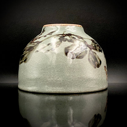 Iron-Painted Sankirai Tea Bowl / Japanese-Style Rocks Glass by Takeda Toshio, Pupil of Living National Treasure Tamura Koichi, Artist Represented in the Collection of The National Museum of Modern Art, Kyoto #503