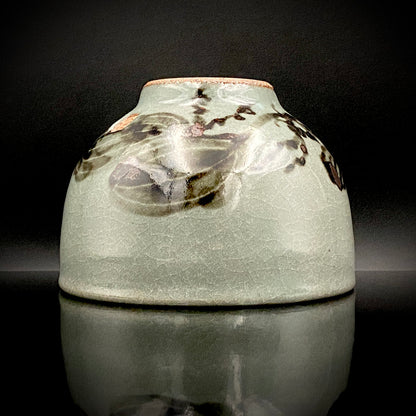 Iron-Painted Sankirai Tea Bowl / Japanese-Style Rocks Glass by Takeda Toshio, Pupil of Living National Treasure Tamura Koichi, Artist Represented in the Collection of The National Museum of Modern Art, Kyoto #503