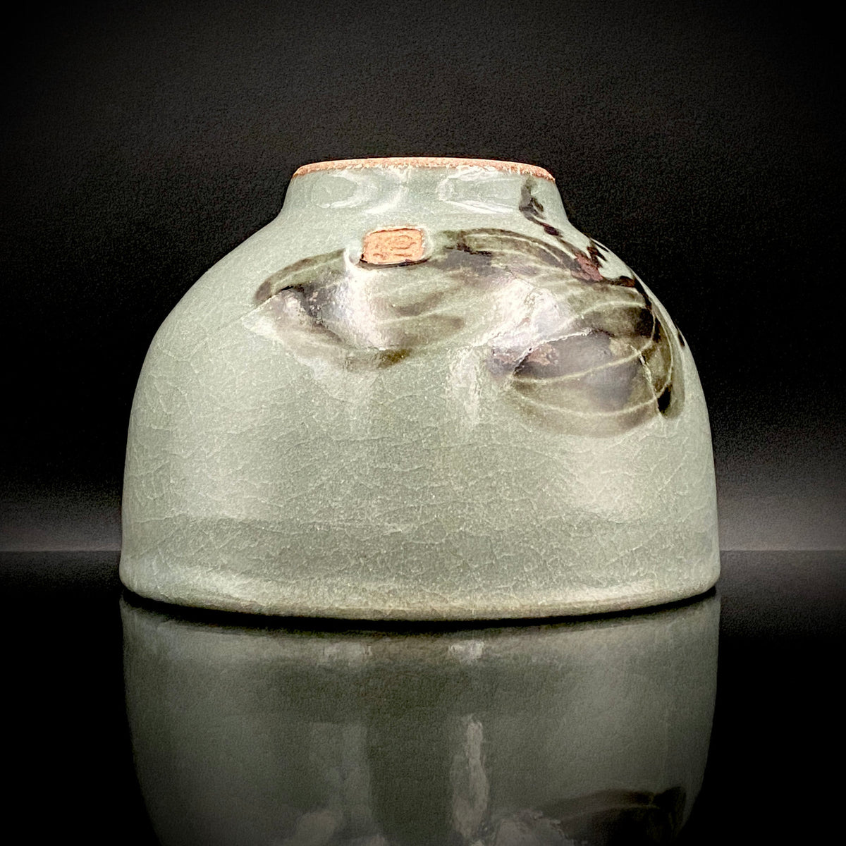 Iron-Painted Sankirai Tea Bowl / Japanese-Style Rocks Glass by Takeda Toshio, Pupil of Living National Treasure Tamura Koichi, Artist Represented in the Collection of The National Museum of Modern Art, Kyoto #503