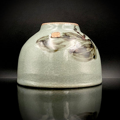 Iron-Painted Sankirai Tea Bowl / Japanese-Style Rocks Glass by Takeda Toshio, Pupil of Living National Treasure Tamura Koichi, Artist Represented in the Collection of The National Museum of Modern Art, Kyoto #503