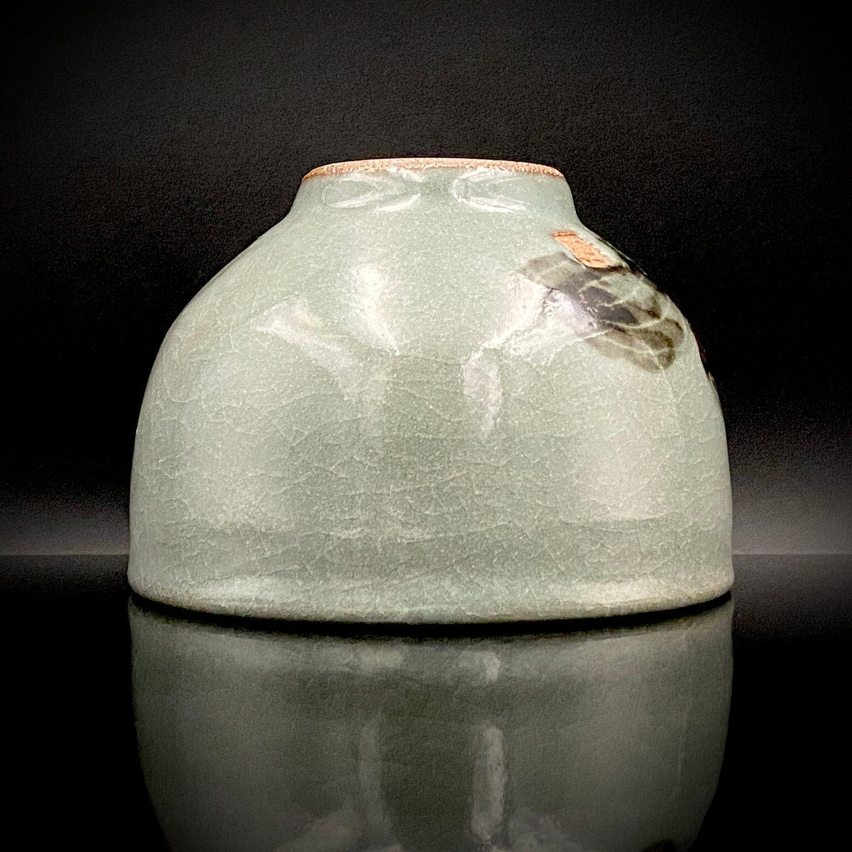 Iron-Painted Sankirai Tea Bowl / Japanese-Style Rocks Glass by Takeda Toshio, Pupil of Living National Treasure Tamura Koichi, Artist Represented in the Collection of The National Museum of Modern Art, Kyoto #503