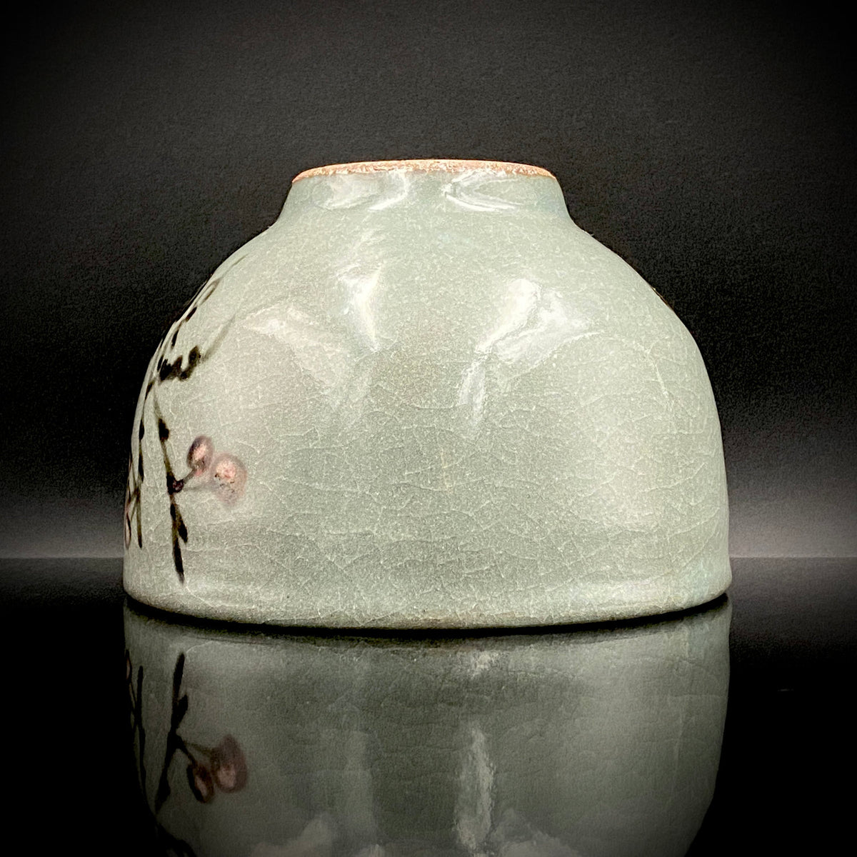 Iron-Painted Sankirai Tea Bowl / Japanese-Style Rocks Glass by Takeda Toshio, Pupil of Living National Treasure Tamura Koichi, Artist Represented in the Collection of The National Museum of Modern Art, Kyoto #503