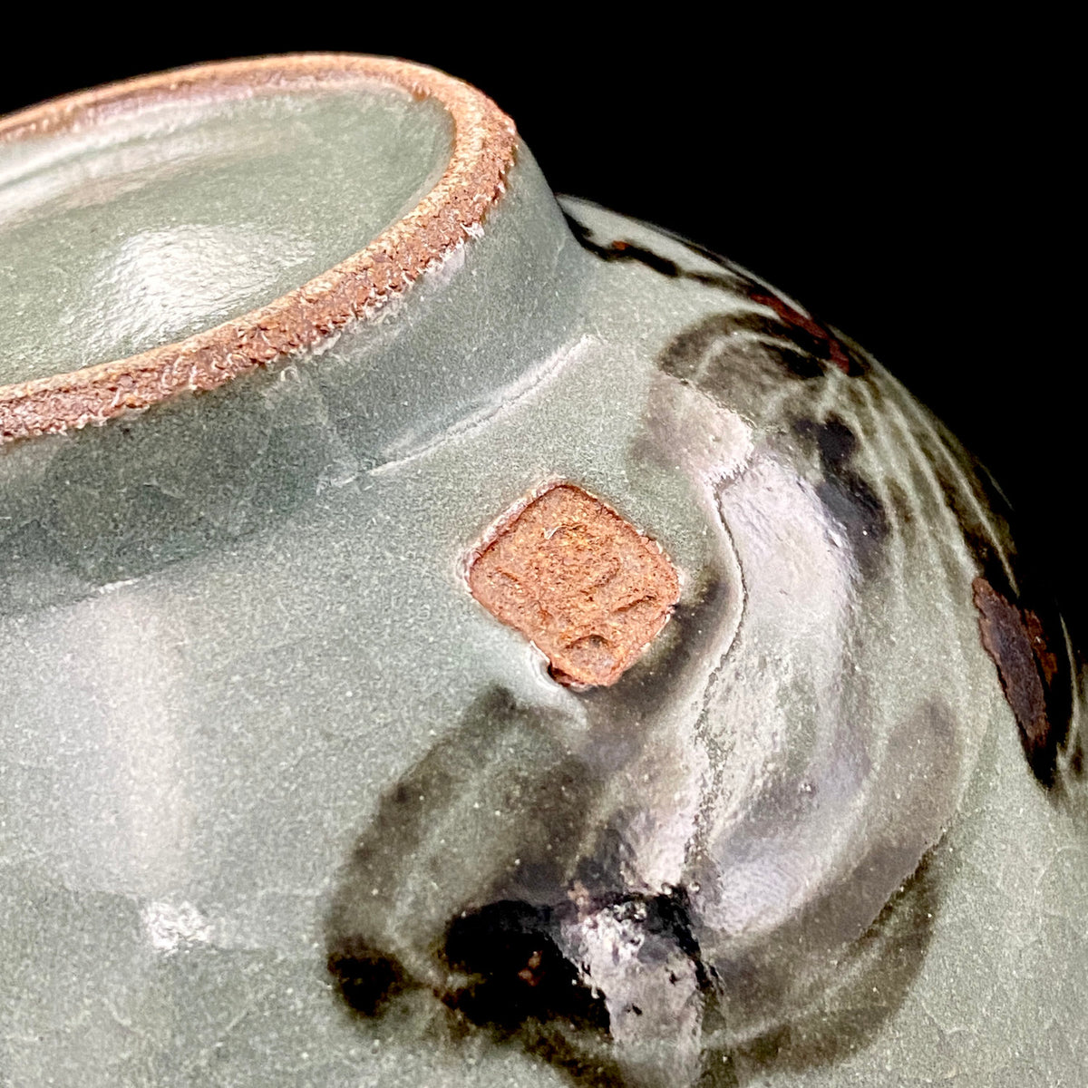 Iron-Painted Sankirai Tea Bowl / Japanese-Style Rocks Glass by Takeda Toshio, Pupil of Living National Treasure Tamura Koichi, Artist Represented in the Collection of The National Museum of Modern Art, Kyoto #503