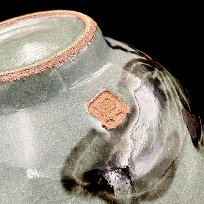 Iron-Painted Sankirai Tea Bowl / Japanese-Style Rocks Glass by Takeda Toshio, Pupil of Living National Treasure Tamura Koichi, Artist Represented in the Collection of The National Museum of Modern Art, Kyoto #503
