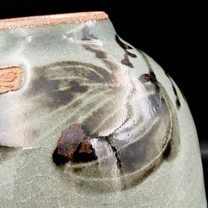 Iron-Painted Sankirai Tea Bowl / Japanese-Style Rocks Glass by Takeda Toshio, Pupil of Living National Treasure Tamura Koichi, Artist Represented in the Collection of The National Museum of Modern Art, Kyoto #503