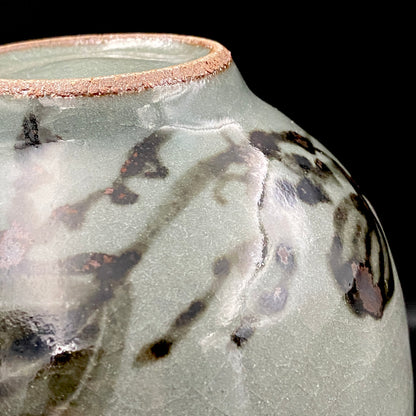 Iron-Painted Sankirai Tea Bowl / Japanese-Style Rocks Glass by Takeda Toshio, Pupil of Living National Treasure Tamura Koichi, Artist Represented in the Collection of The National Museum of Modern Art, Kyoto #503