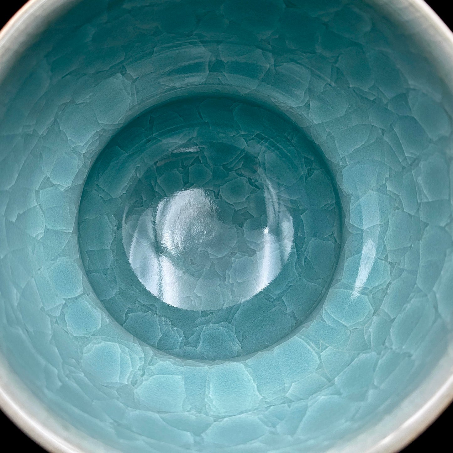 Saga Prefectural Intangible Cultural Property Holder, 19th Generation Choshun Ogasawara – Nabeshima Celadon Carved Pattern Cylindrical Large Ceramic Whiskey Tumbler #206