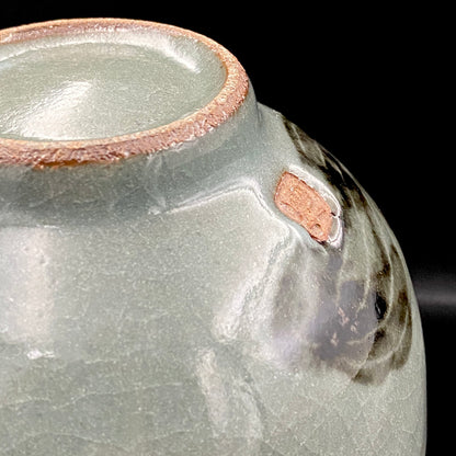 Iron-Painted Sankirai Tea Bowl / Japanese-Style Rocks Glass by Takeda Toshio, Pupil of Living National Treasure Tamura Koichi, Artist Represented in the Collection of The National Museum of Modern Art, Kyoto #503