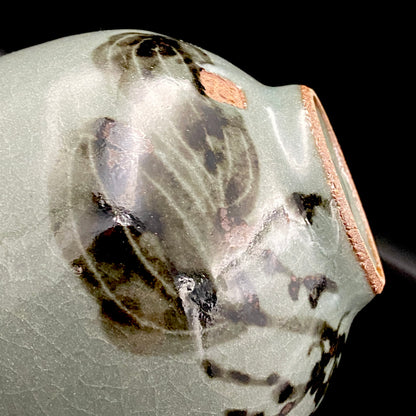 Iron-Painted Sankirai Tea Bowl / Japanese-Style Rocks Glass by Takeda Toshio, Pupil of Living National Treasure Tamura Koichi, Artist Represented in the Collection of The National Museum of Modern Art, Kyoto #503