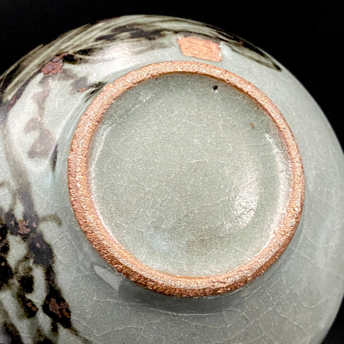 Iron-Painted Sankirai Tea Bowl / Japanese-Style Rocks Glass by Takeda Toshio, Pupil of Living National Treasure Tamura Koichi, Artist Represented in the Collection of The National Museum of Modern Art, Kyoto #503
