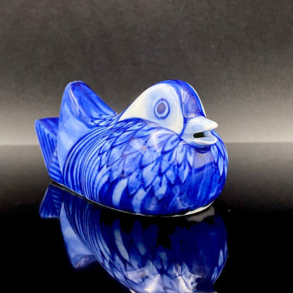 Imperial Household Agency Purveyor, 14th Generation Tsuji Hitachi: Blue and White Fukizumi Phoenix Motif Sculptural Water Dropper / Whisky Dropper #208