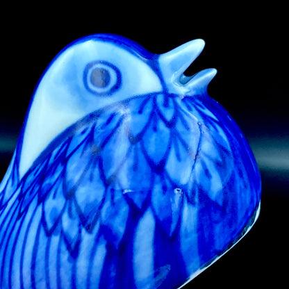 Imperial Household Agency Purveyor, 14th Generation Tsuji Hitachi: Blue and White Fukizumi Phoenix Motif Sculptural Water Dropper / Whisky Dropper #208