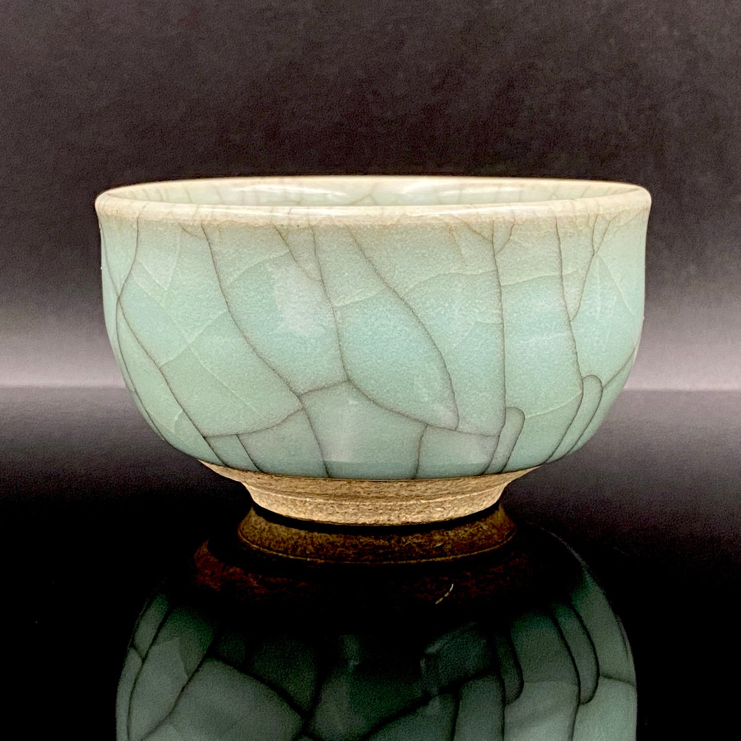 松本 為佐視 作 現代京都磁器の至宝 汝窯天青色の再定義 翠青磁 ショットグラス #211
