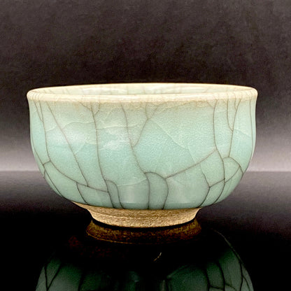 松本 為佐視 作 現代京都磁器の至宝 汝窯天青色の再定義 翠青磁 ショットグラス #211
