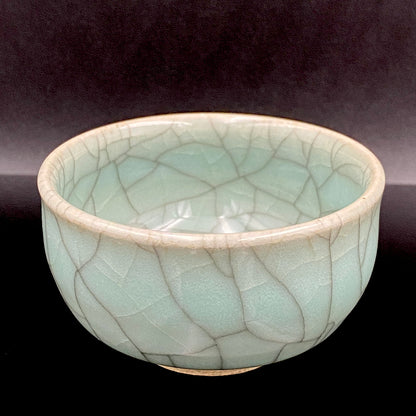 松本 為佐視 作 現代京都磁器の至宝 汝窯天青色の再定義 翠青磁 ショットグラス #211