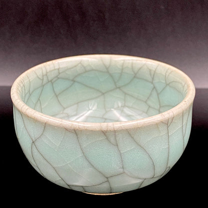 松本 為佐視 作 現代京都磁器の至宝 汝窯天青色の再定義 翠青磁 ショットグラス #211