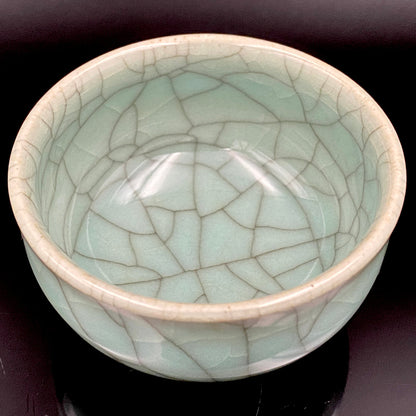 松本 為佐視 作 現代京都磁器の至宝 汝窯天青色の再定義 翠青磁 ショットグラス #211