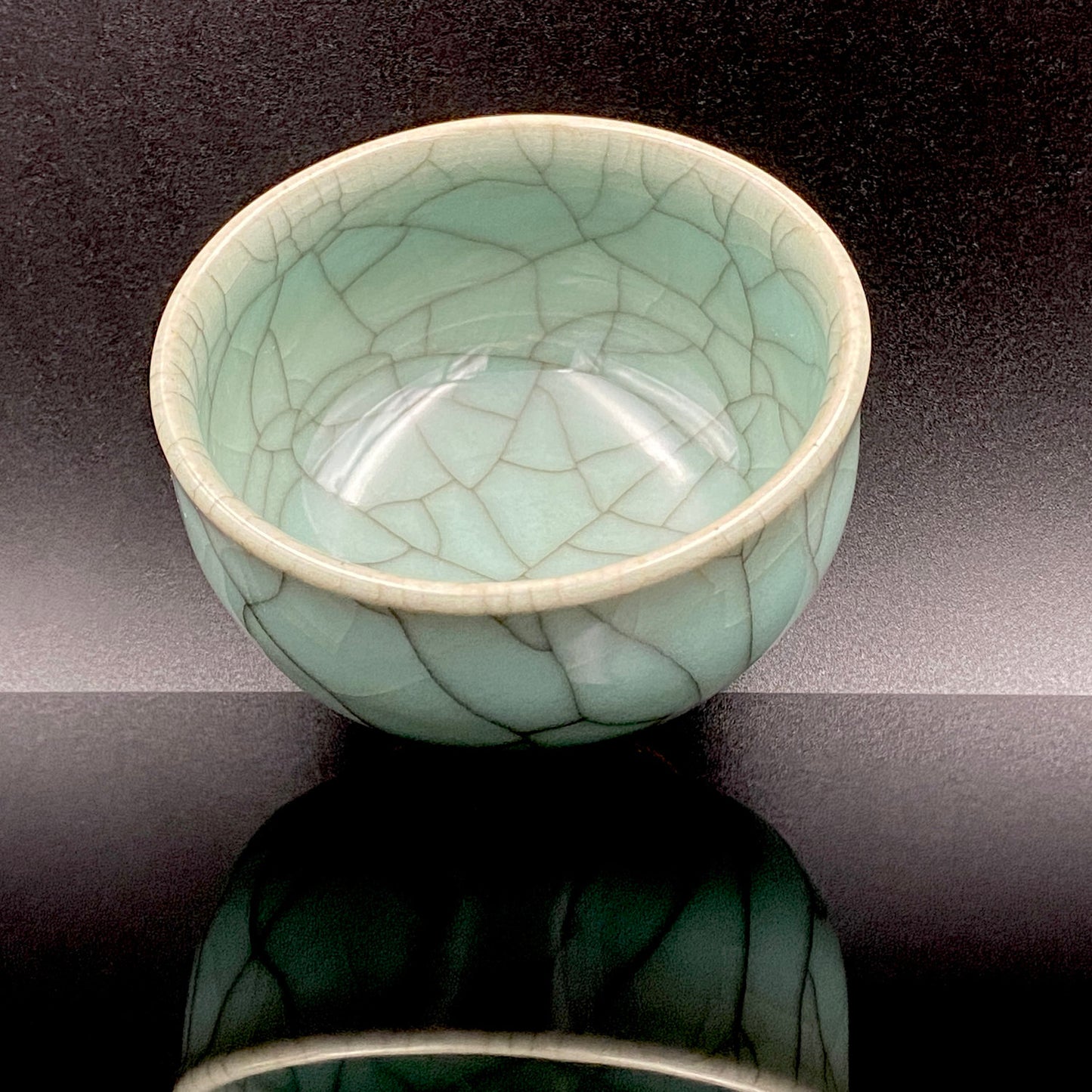 松本 為佐視 作 現代京都磁器の至宝 汝窯天青色の再定義 翠青磁 ショットグラス #211
