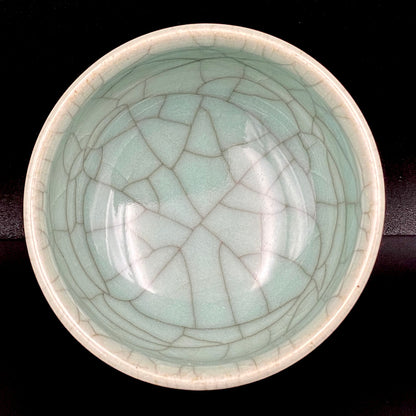 松本 為佐視 作 現代京都磁器の至宝 汝窯天青色の再定義 翠青磁 ショットグラス #211