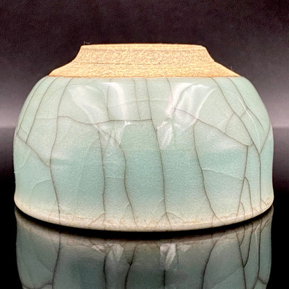 松本 為佐視 作 現代京都磁器の至宝 汝窯天青色の再定義 翠青磁 ショットグラス #211