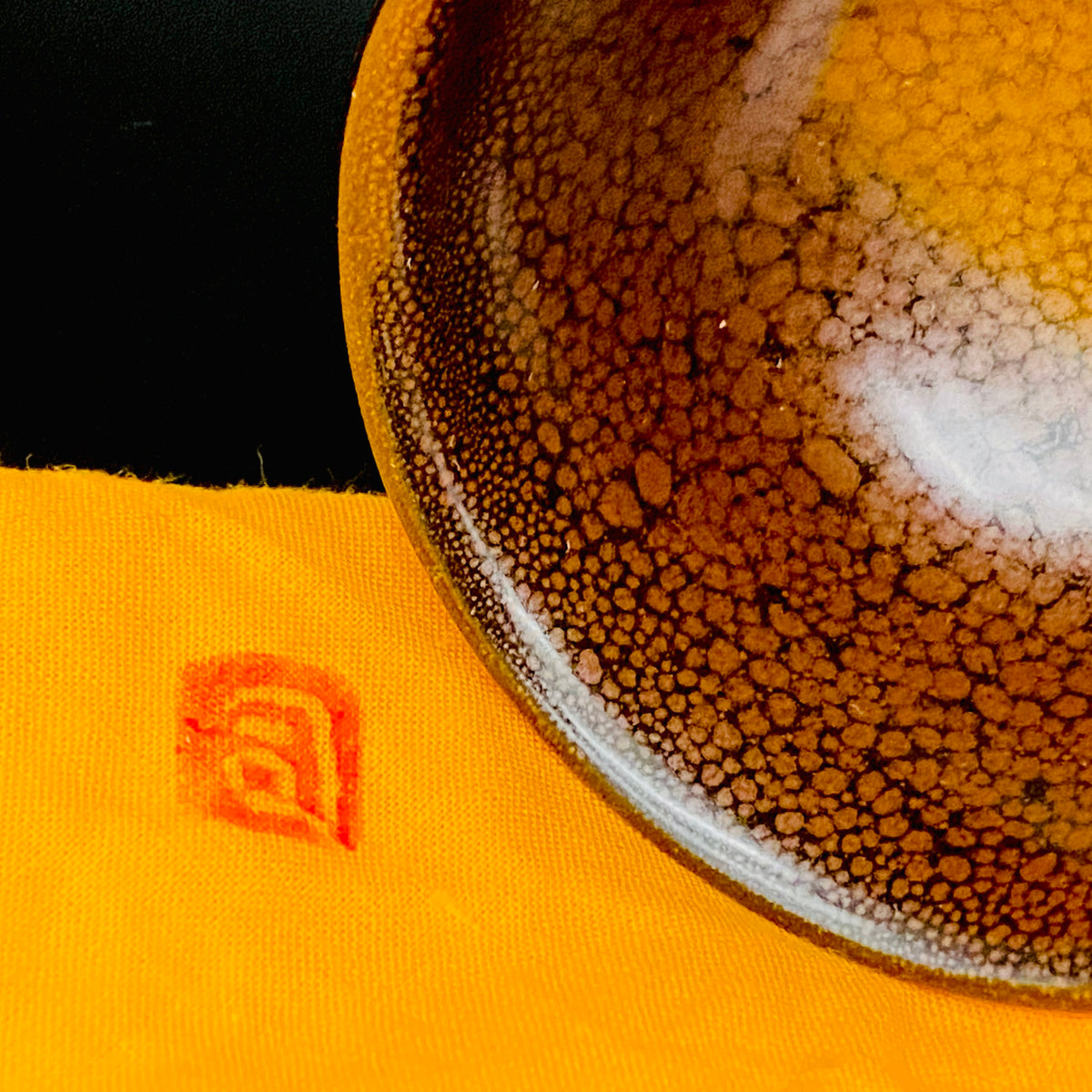 日展特選2回受賞 六代清水六兵衛門下 鈴木 健司 作 油滴天目 馬上盃 和のテイスティンググラス 古酒用酒器 #495