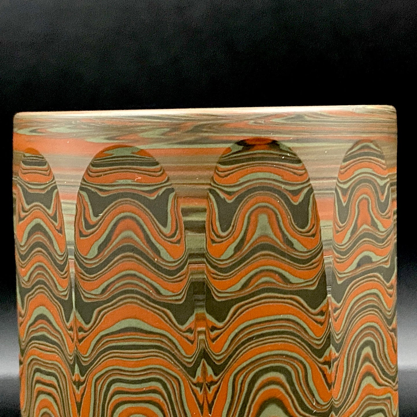 Yohei Konishi, Tokoname City Intangible Cultural Heritage Holder, Hand-thrown Shudei Neriage Genshinsai Sake Set, Pair #224