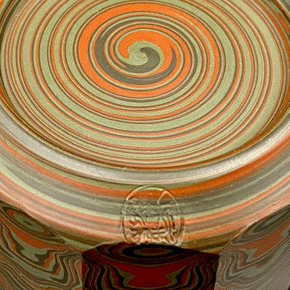 Yohei Konishi, Tokoname City Intangible Cultural Heritage Holder, Hand-thrown Shudei Neriage Genshinsai Sake Set, Pair #224