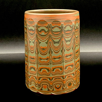 Yohei Konishi, Tokoname City Intangible Cultural Heritage Holder, Hand-thrown Shudei Neriage Genshinsai Sake Set, Pair #224