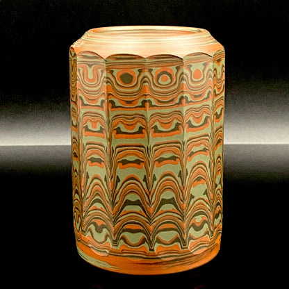 Yohei Konishi, Tokoname City Intangible Cultural Heritage Holder, Hand-thrown Shudei Neriage Genshinsai Sake Set, Pair #224