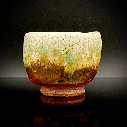 安藤百利行 Ando Moriyuki 美濃 Mino ware 美浓烧 灰釉梅花皮 kaiyu kairagi glaze 灰釉梅花皮 ぐい呑 guinomi sake cup 酒盏 ショットグラス shot glass 烈酒杯 (8/64)