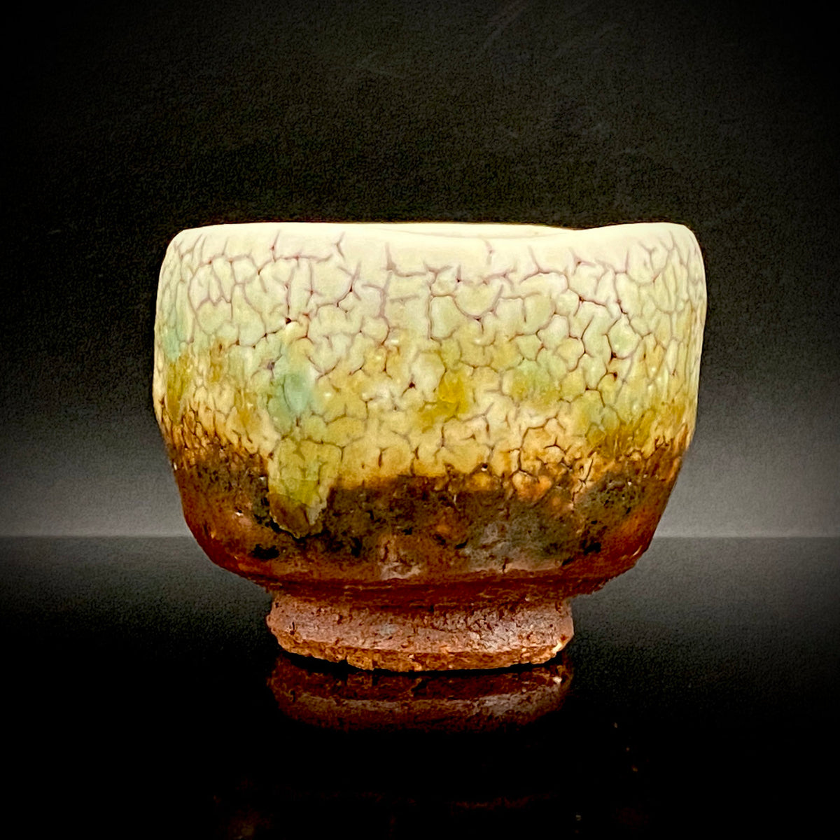 安藤百利行 Ando Moriyuki 美濃 Mino ware 美浓烧 灰釉梅花皮 kaiyu kairagi glaze 灰釉梅花皮 ぐい呑 guinomi sake cup 酒盏 ショットグラス shot glass 烈酒杯 (9/64)