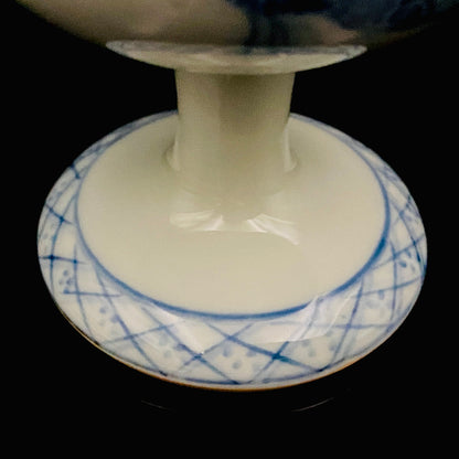 Teruko Nakamura, President of Hokkaido Ceramics Association, Full Member of Japan Kōgei Association - Sometsuke Flying Dragon-motif Bajouhai (High-footed Cup), Fuji Kiln #239