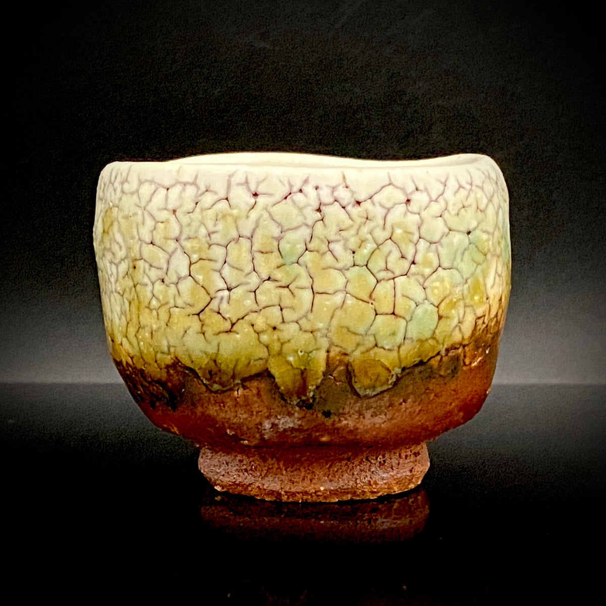 安藤百利行 Ando Moriyuki 美濃 Mino ware 美浓烧 灰釉梅花皮 kaiyu kairagi glaze 灰釉梅花皮 ぐい呑 guinomi sake cup 酒盏 ショットグラス shot glass 烈酒杯 (13/64)