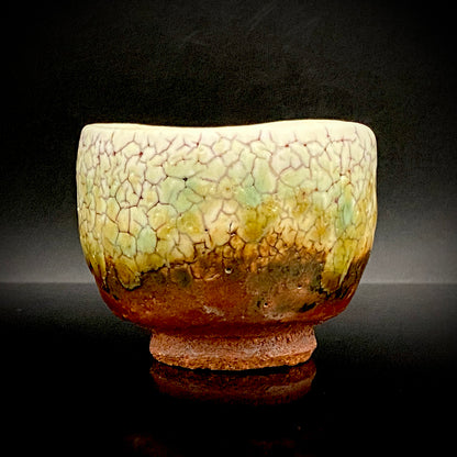 安藤百利行 Ando Moriyuki 美濃 Mino ware 美浓烧 灰釉梅花皮 kaiyu kairagi glaze 灰釉梅花皮 ぐい呑 guinomi sake cup 酒盏 ショットグラス shot glass 烈酒杯 (14/64)