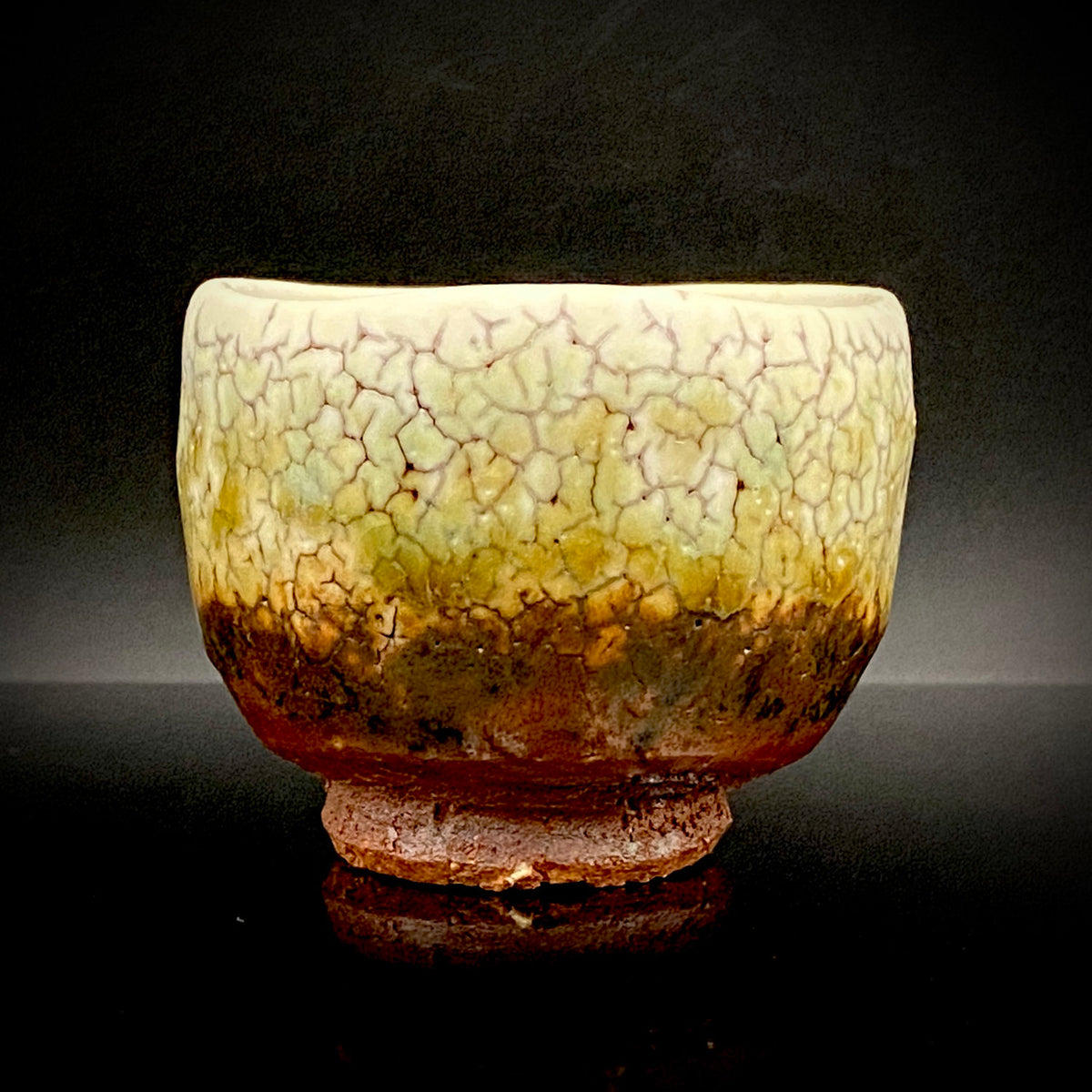 安藤百利行 Ando Moriyuki 美濃 Mino ware 美浓烧 灰釉梅花皮 kaiyu kairagi glaze 灰釉梅花皮 ぐい呑 guinomi sake cup 酒盏 ショットグラス shot glass 烈酒杯 (15/64)