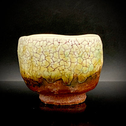 安藤百利行 Ando Moriyuki 美濃 Mino ware 美浓烧 灰釉梅花皮 kaiyu kairagi glaze 灰釉梅花皮 ぐい呑 guinomi sake cup 酒盏 ショットグラス shot glass 烈酒杯 (17/64)