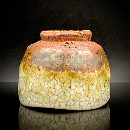 安藤百利行 Ando Moriyuki 美濃 Mino ware 美浓烧 灰釉梅花皮 kaiyu kairagi glaze 灰釉梅花皮 ぐい呑 guinomi sake cup 酒盏 ショットグラス shot glass 烈酒杯 (18/64)