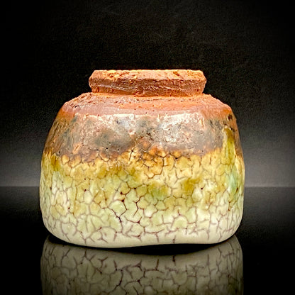安藤百利行 Ando Moriyuki 美濃 Mino ware 美浓烧 灰釉梅花皮 kaiyu kairagi glaze 灰釉梅花皮 ぐい呑 guinomi sake cup 酒盏 ショットグラス shot glass 烈酒杯 (19/64)