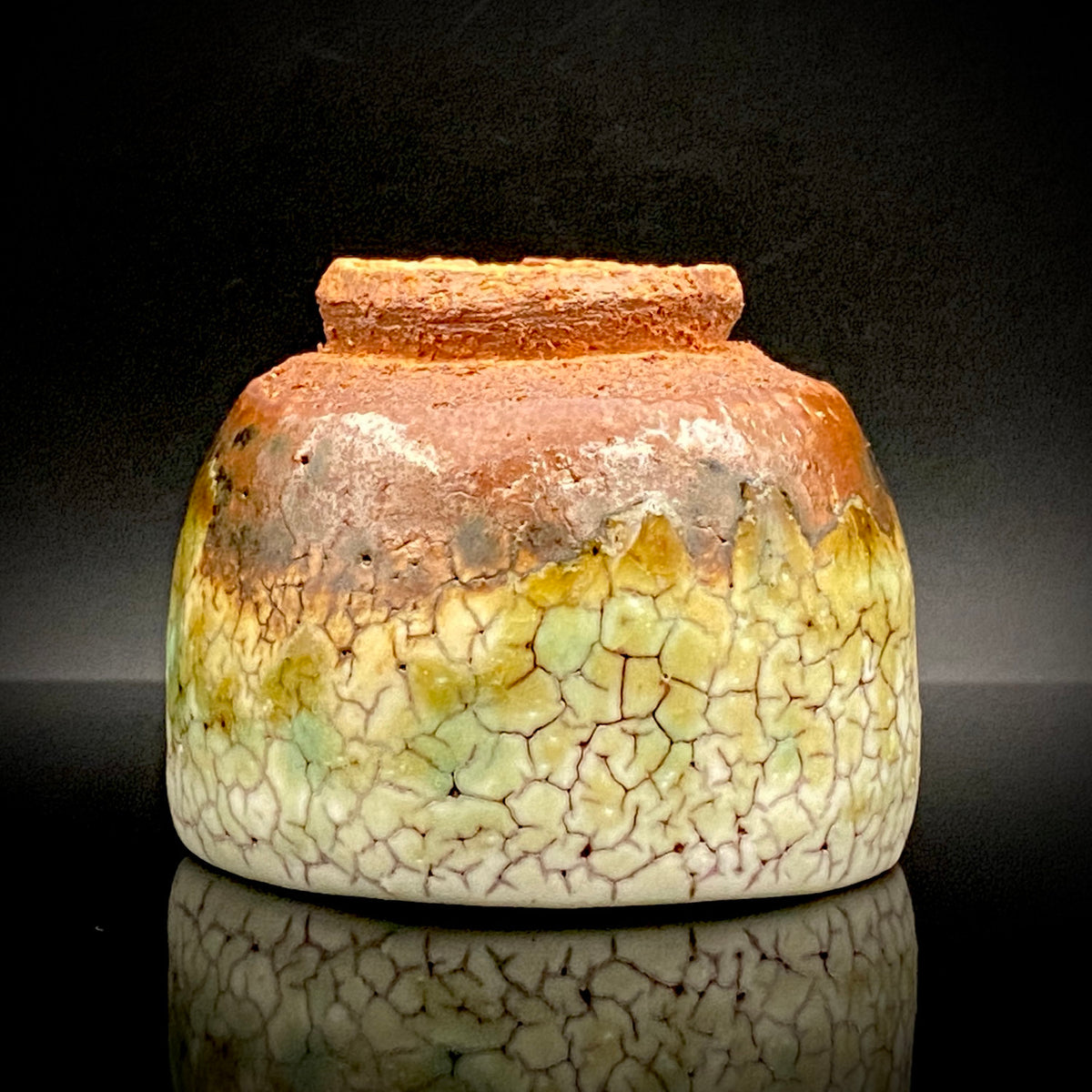 安藤百利行 Ando Moriyuki 美濃 Mino ware 美浓烧 灰釉梅花皮 kaiyu kairagi glaze 灰釉梅花皮 ぐい呑 guinomi sake cup 酒盏 ショットグラス shot glass 烈酒杯 (21/64)