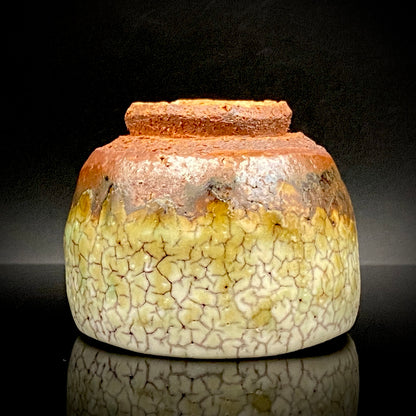 安藤百利行 Ando Moriyuki 美濃 Mino ware 美浓烧 灰釉梅花皮 kaiyu kairagi glaze 灰釉梅花皮 ぐい呑 guinomi sake cup 酒盏 ショットグラス shot glass 烈酒杯 (22/64)