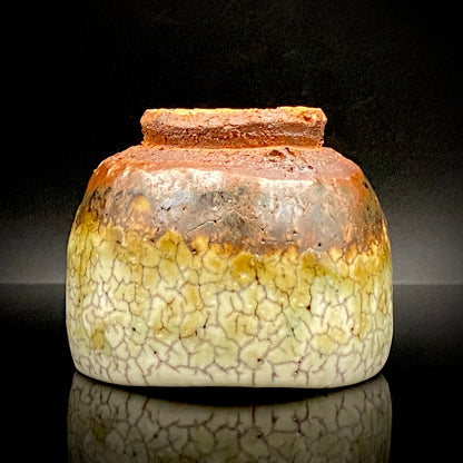 安藤百利行 Ando Moriyuki 美濃 Mino ware 美浓烧 灰釉梅花皮 kaiyu kairagi glaze 灰釉梅花皮 ぐい呑 guinomi sake cup 酒盏 ショットグラス shot glass 烈酒杯 (23/64)