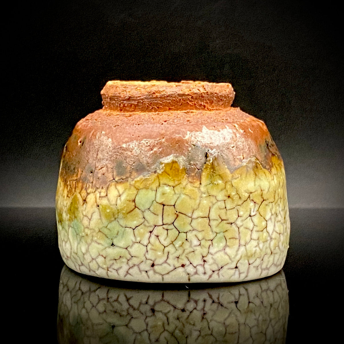 安藤百利行 Ando Moriyuki 美濃 Mino ware 美浓烧 灰釉梅花皮 kaiyu kairagi glaze 灰釉梅花皮 ぐい呑 guinomi sake cup 酒盏 ショットグラス shot glass 烈酒杯 (26/64)