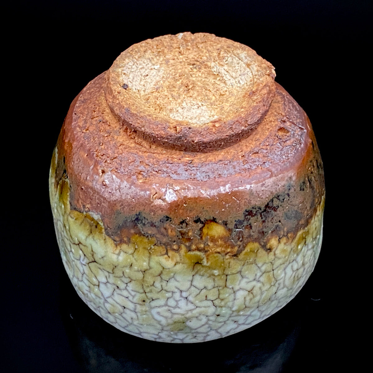 安藤百利行 Ando Moriyuki 美濃 Mino ware 美浓烧 灰釉梅花皮 kaiyu kairagi glaze 灰釉梅花皮 ぐい呑 guinomi sake cup 酒盏 ショットグラス shot glass 烈酒杯 (28/64)