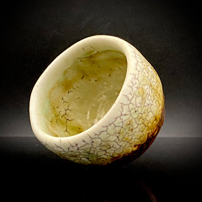 安藤百利行 Ando Moriyuki 美濃 Mino ware 美浓烧 灰釉梅花皮 kaiyu kairagi glaze 灰釉梅花皮 ぐい呑 guinomi sake cup 酒盏 ショットグラス shot glass 烈酒杯 (33/64)