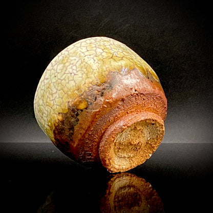 安藤百利行 Ando Moriyuki 美濃 Mino ware 美浓烧 灰釉梅花皮 kaiyu kairagi glaze 灰釉梅花皮 ぐい呑 guinomi sake cup 酒盏 ショットグラス shot glass 烈酒杯 (35/64)