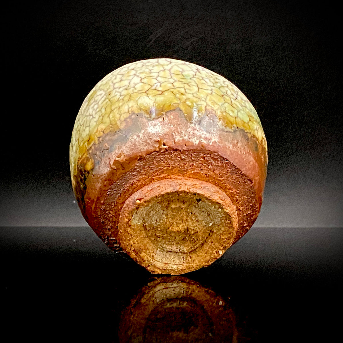 安藤百利行 Ando Moriyuki 美濃 Mino ware 美浓烧 灰釉梅花皮 kaiyu kairagi glaze 灰釉梅花皮 ぐい呑 guinomi sake cup 酒盏 ショットグラス shot glass 烈酒杯 (36/64)